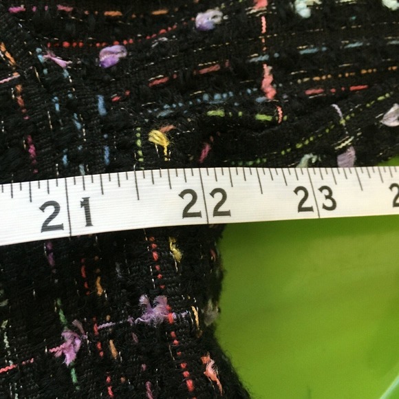 Chicos Jacket Womens Sz 2 US L 12 Black Multicolor Textured Blazer - Picture 8 of 9